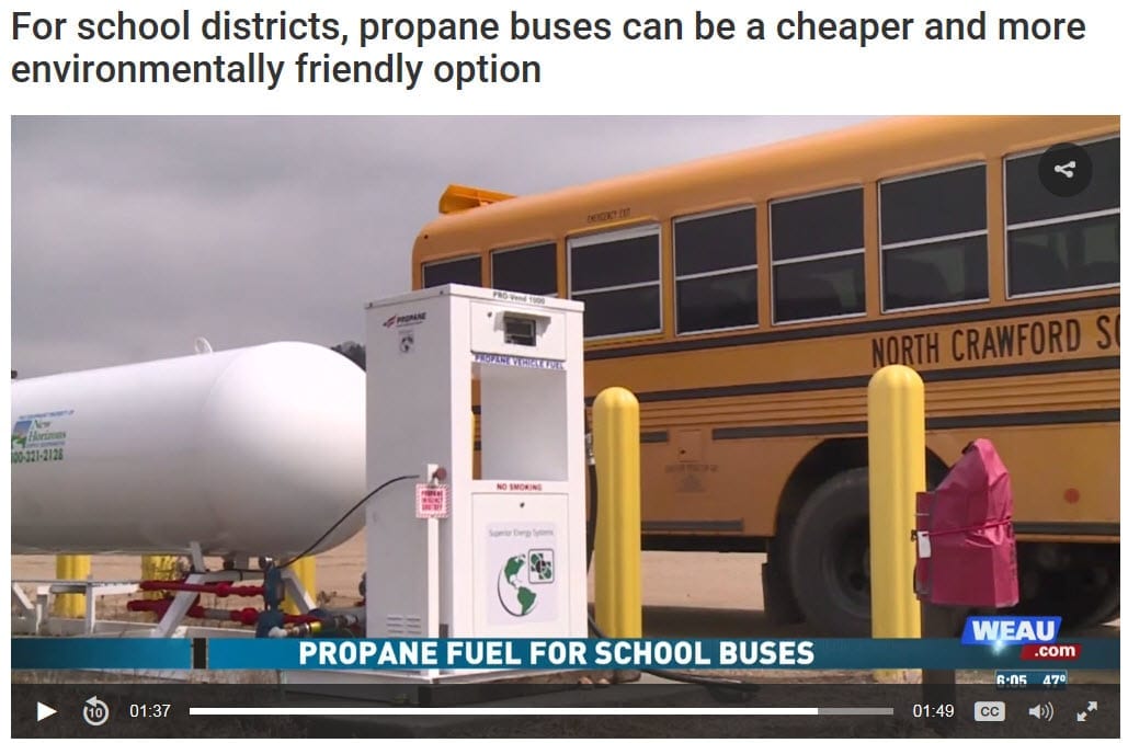 WEAU 13 News For school districts, propane buses can be a cheaper and